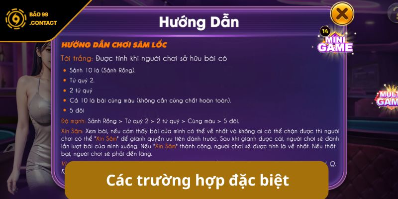 Cách chơi Sâm lốc BAO99 chi tiết cho người mới 7 Các trường hợp đặc biệt