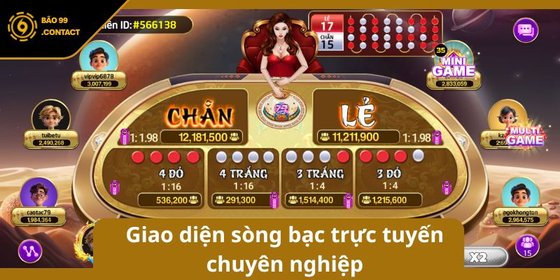 Giao diện sòng bạc trực tuyến chuyên nghiệp