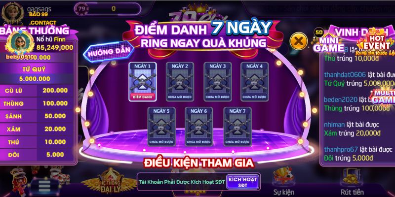 Khuyến mãi ngập tràn, tri ân thành viên khi chơi game bài