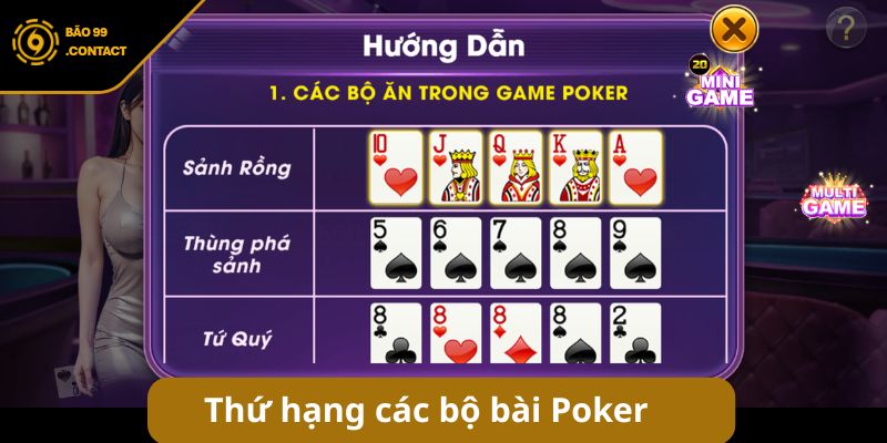 Thứ hạng các bộ bài Poker